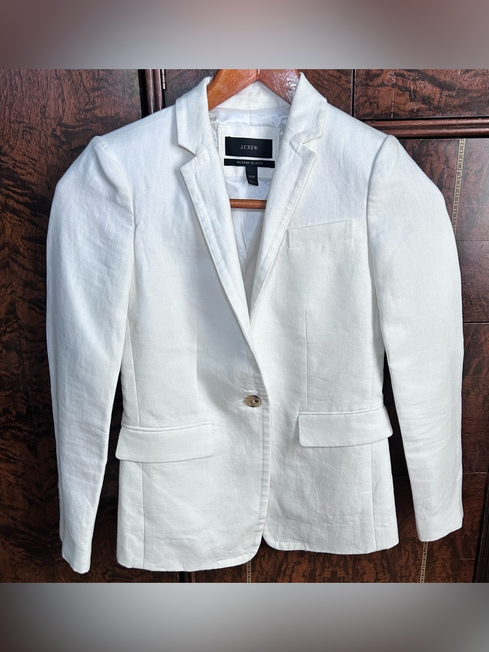 J. Crew White Regent Blazer Women’s 000P 100% Linen